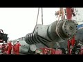 Amazing on exchanging a crankshaft of large two stroke engine of container ship  engine generator