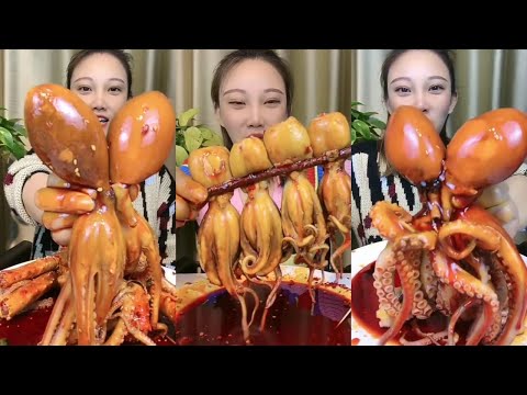 MUKBANG Spicy Seafood Octopus Eating Show Compilation