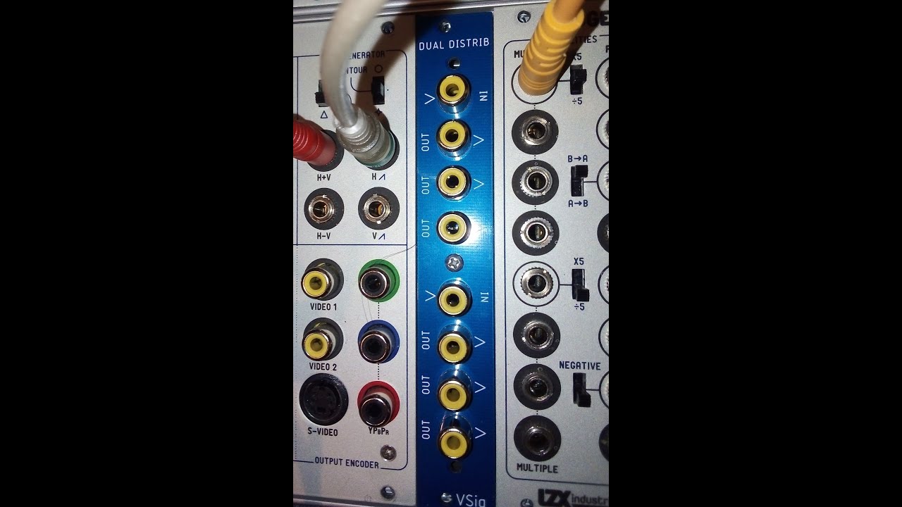 Visible Signals Dual Distrib 4HP Video Synth Eurorack Module Demo & 1st testrun.