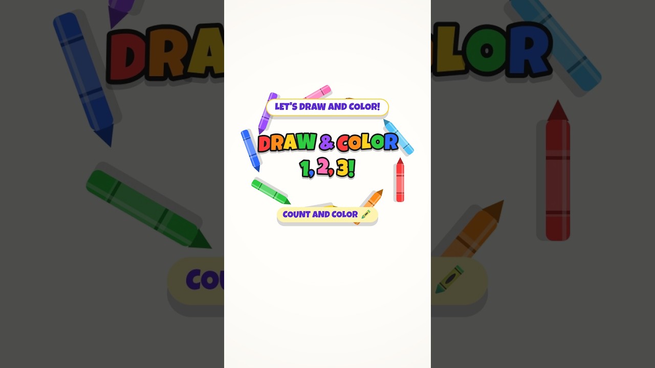Draw & Color Numbers 1, 2, 3 🖍️ Coloring for Kids #shorts - YouTube