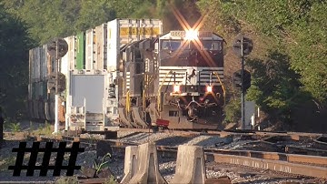 NS Dash 9-44CW Leading Intermodal Train at CP Mifflin