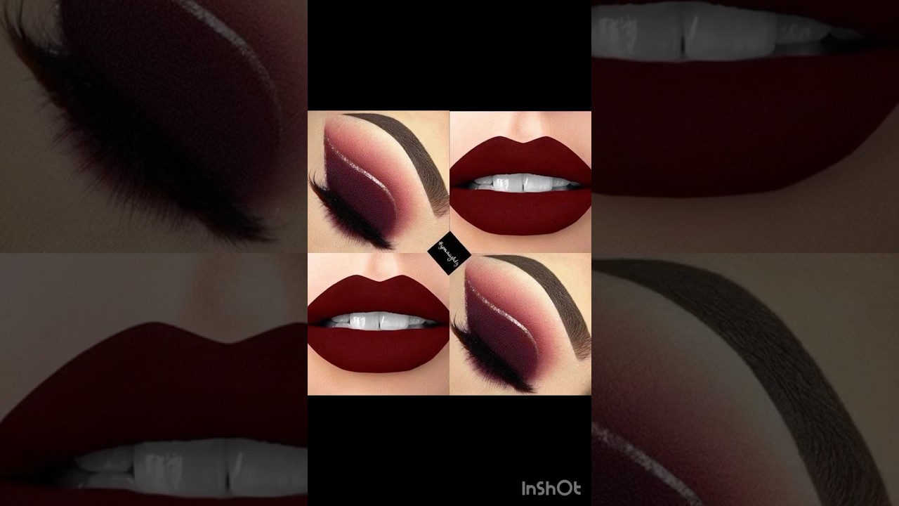 Dark lipstick and eyeshades |bold make up 