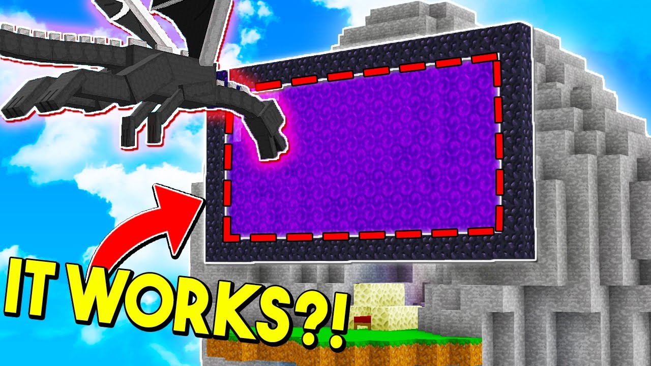 SENDING THE ENDERDRAGON TO THE NETHER in MINECRAFT BED 