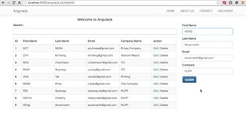 Demo of angularjs with php