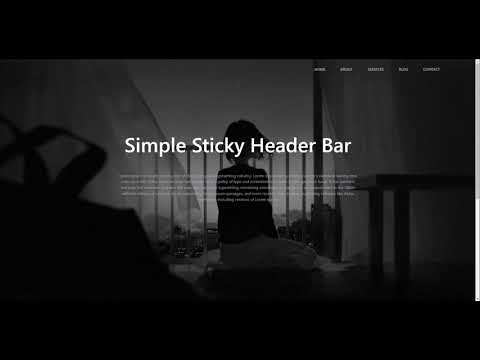 Sticky Header Navbar - HTML, CSS, JavaScript