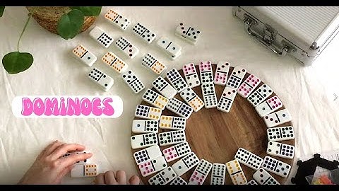 ASMR 🎲 Sorting and Playing with Dominoes🎲 Clicking Sounds (No Talking)