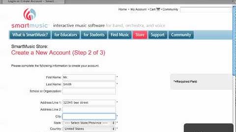 SmartMusic Account Creation