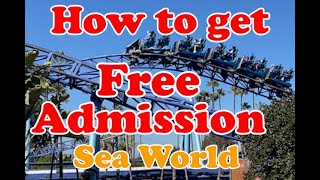 GET FREE TICKETS I ll show you how Sea World San Diego