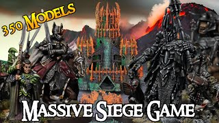 MASSIVE CASTLE SIEGE | 350+ Miniatures | Battle of Mordor