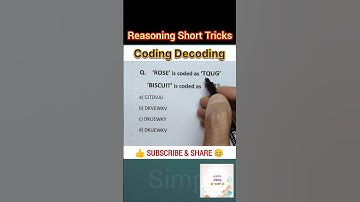 Coding Decoding Reasoning Tricks | Reasoning Tricks | Simple Easy 55M #ssc #rrbntpc #allexam #shorts