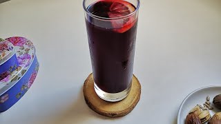 عصير الكركديه البارد من أسهل وأطيب الوصفات ينفع تخسيس بس بلاش سكر How to make hibiscus drink