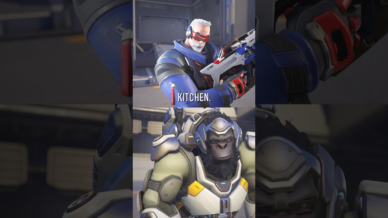 Soldier: 76 and Winston interaction - Overwatch 2