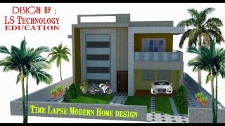 Modern house designing time lapse. घर का नक्शा बनाना सीखें।