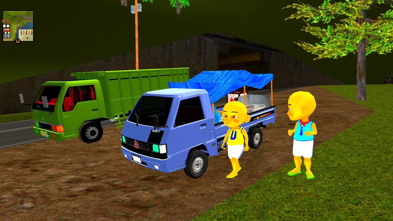 Upin & ipin Jualan Tahu Bulat digoreng dadakan , ketemu Fizi dijalan 🤣 Dunia Oyya