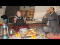 Ramadan mubarak  iftar in the cave by old lovers like 2000 years ago  afghanistan village life