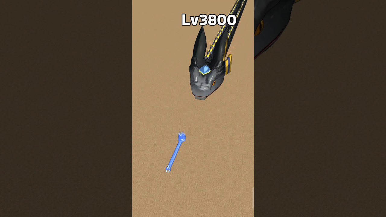 Small snake confronts level 3800 boss 🐍 