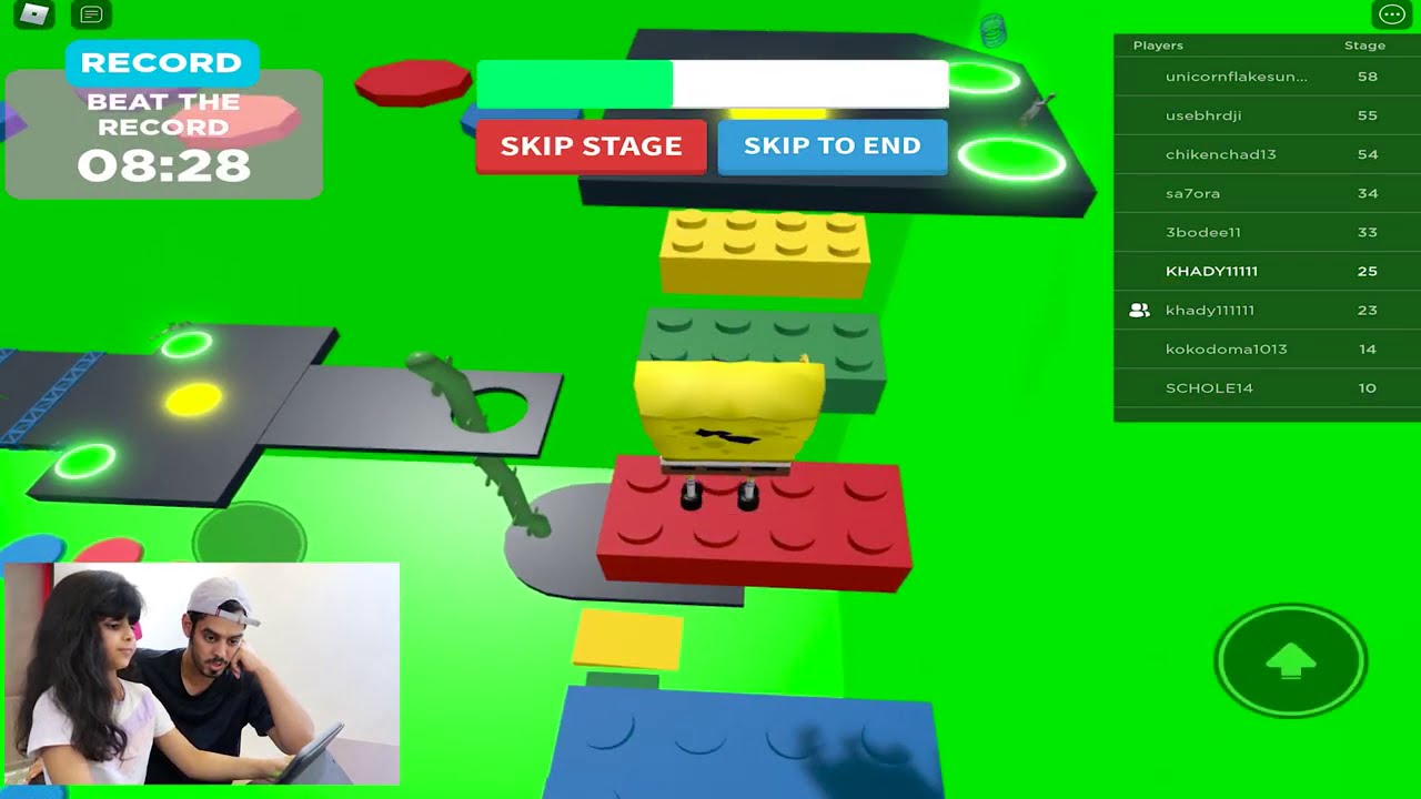 تحدي باركور بين كادي وجوجو وبابا في ماب سبونج بوب   !!