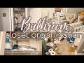 BATHROOM CLOSET ORGANIZATION | 2020 | SAHM | RACHEL LEE