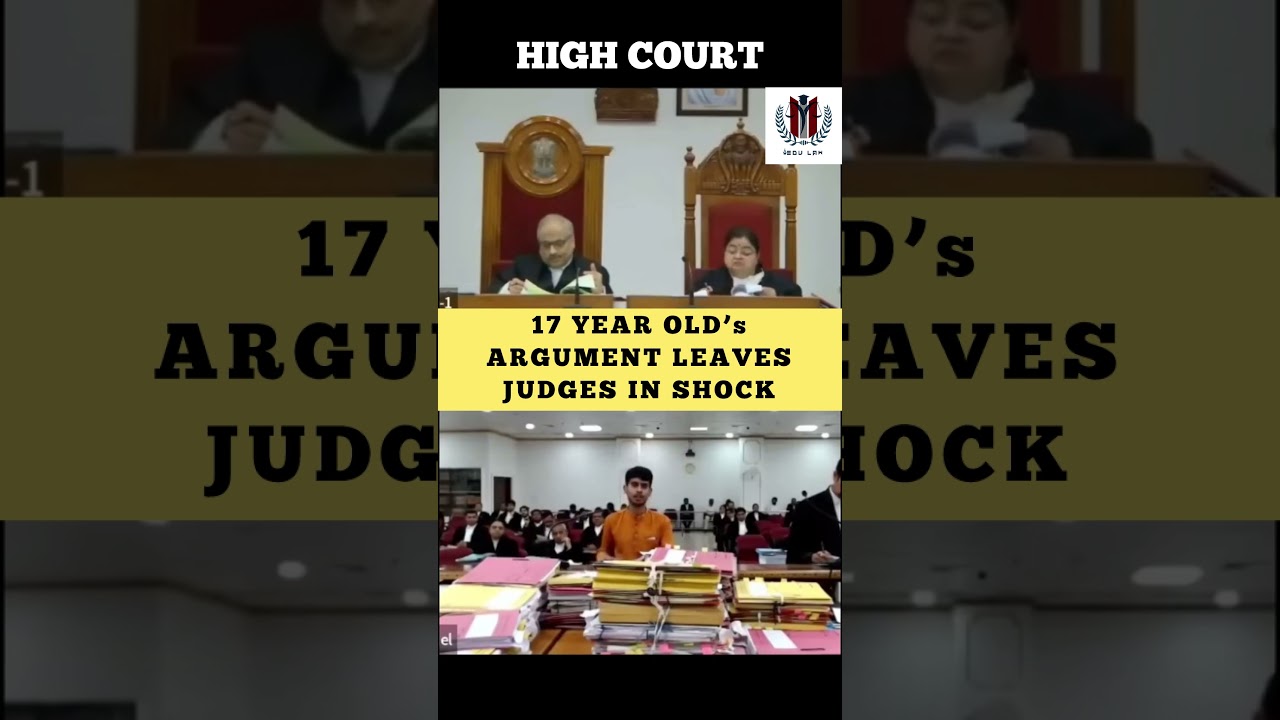 ⁣17-Year-Old’s Argument Leaves Judges in Shock #judge #highcourt #shortvideo #courtlive