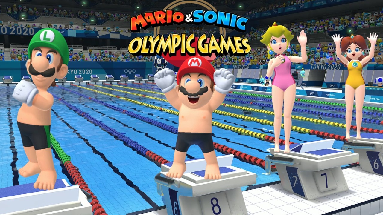 Swimming 100m Hard Gameplay Mario & Sonic At The Olympic Games Tokyo 2020 Luigi Daisy Peach Mario ++
