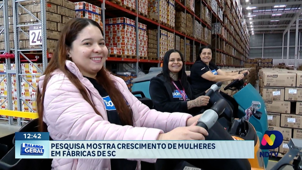 Pesquisa aponta crescimento da presença feminina nas fábricas de SC