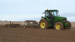 Ploughing, Cultivating and Drilling with John Deeres 7700, 6920S & 6210R and Terra-Gator