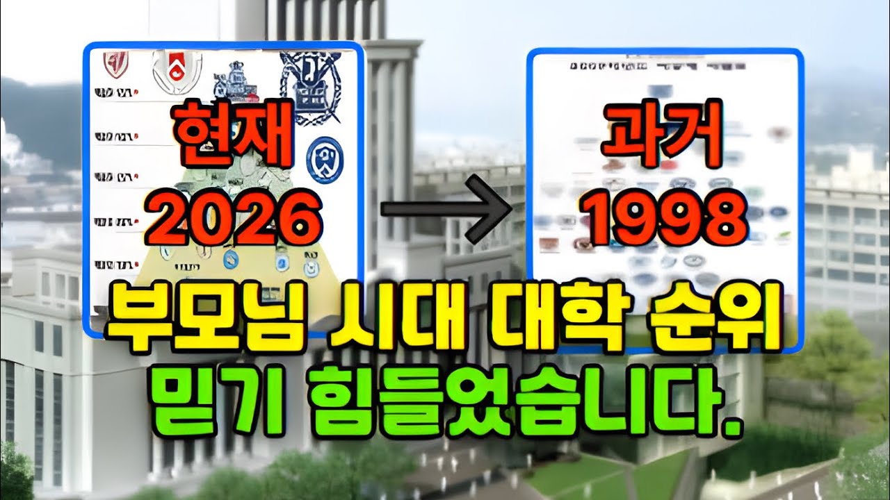 한의대를 버리고 연대를 가던 시대 1998년 수능 배치표 