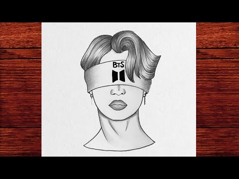 BTS Jimin Çizimi - Kolay Erkek Çizimi - Adım Adım Koreli Erkek Nasıl Çizilir - [ Çizim Mektebi ]