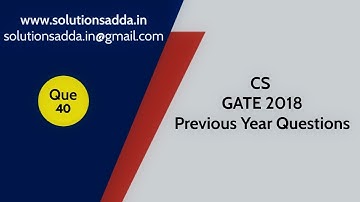 DLD | Sequential Circuits | CS GATE PYQs | GATE 2018 Solutions | Solutions Adda | Q40 | GATE 2022