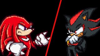Knuckles Vs Shadow Outdated Sprite Animation
