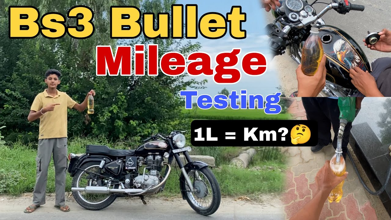 Bullet BS3 Mileage Test 🤯 | 1 Litre = Km ?