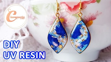 UV レジン | DIY UV Resin Art  |No mold Make your own Wire Bezel Frame | Step By Step Tutorial