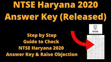 NTSE Haryana 2020 Answer Key (Released) -How to Check NTSE Haryana 2020 Answer Key & Raise Objection