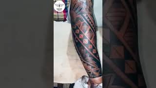 Polynesian Forearm Tattoo | Forearm Tattoo Design for Men | Tribal Tattoo | Ansh Ink Tattoos #shorts