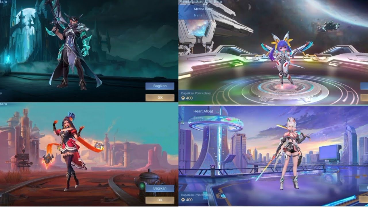 Kumpulan moments unboxing box skin gratis - mobile legends 