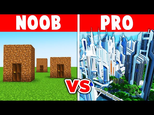 Minecraft NOOB vs HACKER: CITY BUILD CHALLENGE class=