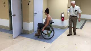 Manual Wheelchair Skills Test Training | User Simulating Person with SCI