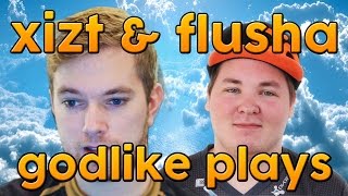 CS:GO - xizt & flusha GODLIKE plays [Dreamhack summer]