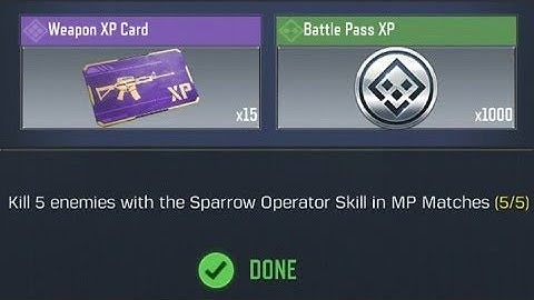 KILL 5 ENEMIES WITH THE SPARROW OPERATOR SKILL IN MP MATCHES - TARGET PRACTICE- CALL OF DUTY MOBILE
