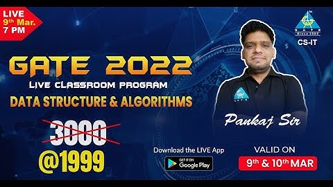 Introduction of Data Structure By Pankaj Sir | Live from App