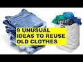 9 MOST UNUSUAL IDEAS TO TRY FROM OLD WASTE CLOTHES | REUSE OR RECYCLE OLD CLOTHES @diyprocessbyhema