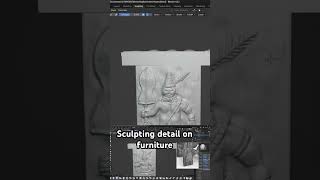 Sculpting details on the Agba stool. #sculpting #speedsculpt #blender3d