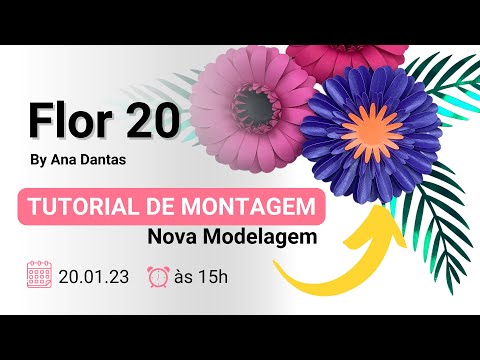 Tutorial Flor 20 nova modelagem 2 Abelha de Papel #floresdepapel