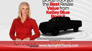 Best Resale value for midsize pickup truck from Kelly Blue Book?