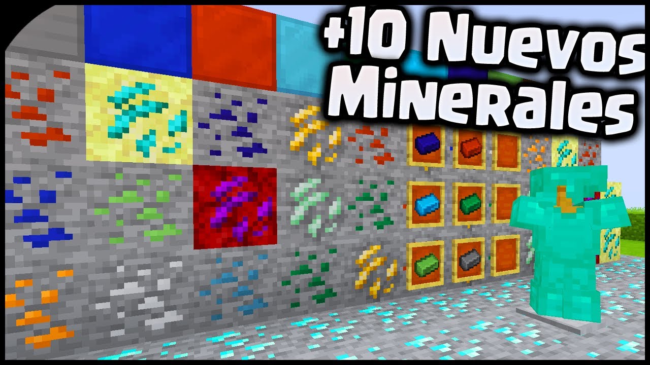 MÁS MINERALES MOD 💎 Minecraft 1.15.2 | Haz Más Armaduras y Herramientas ...