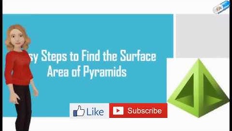 Pyramids :: 3 Easy Steps to find Surface Area of Pyramids