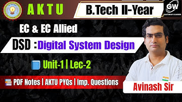 DSD  Unit-1 Lec-2 I By Avinash Sir  I Gateway Classes I AKTU