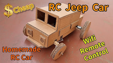 [M2M Hacks] How to Make Homemade RC Jeep Car with Card Board (feat. ESP8266 Wifi Remote Controller)