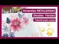 Cómo pintar con ACUARELAS Metalizadas  - Aplicar detalles