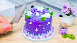 Sprinkle Lavender Purple Cake 💜 Amazing Miniature Lavender Cake Decorating Tutorials | Mini Bakery